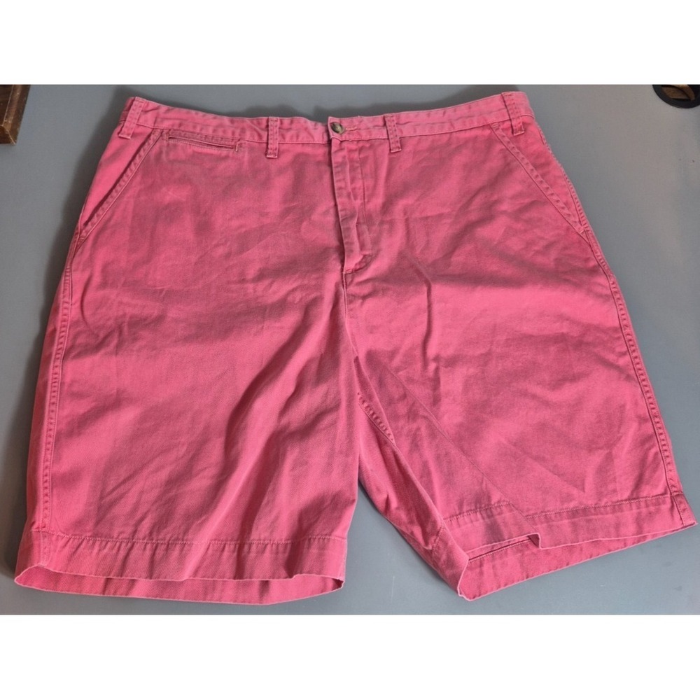 Polo Ralph Lauren Mens Twill Cotton Shorts Size 42 Salmon Pink RL Pony Logo 9"